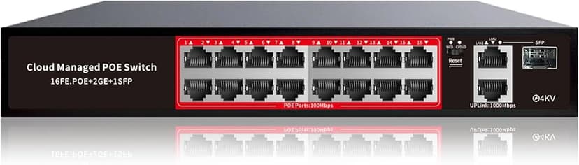 16-port PoE switch